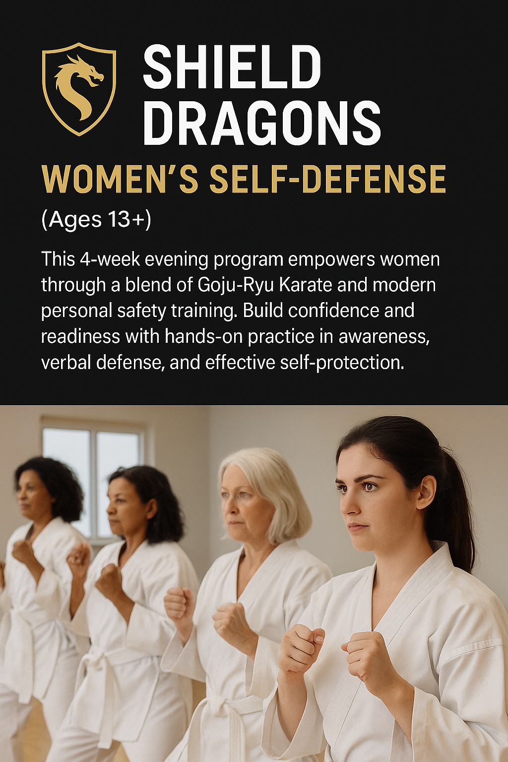 Self-defense training at Double Dragon Karate Institute dojo in Sunrise Florida